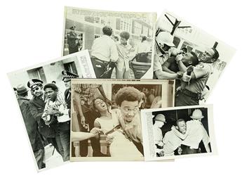 (CIVIL RIGHTS.) PHOTOGRAPHY. Group of 22 press wire photographs.